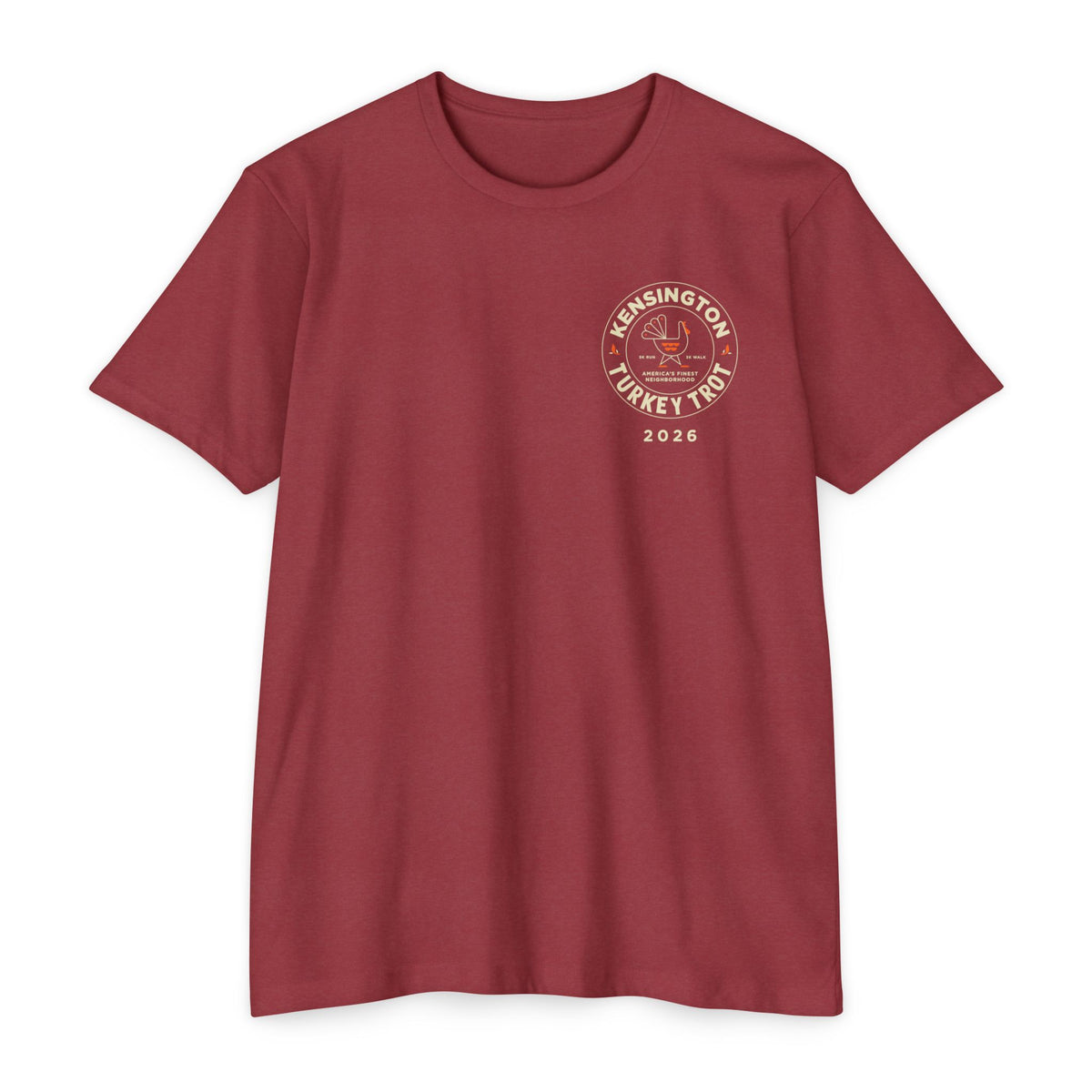 2026 Kensington Turkey Trot T-Shirt Unisex Heather Cardinal