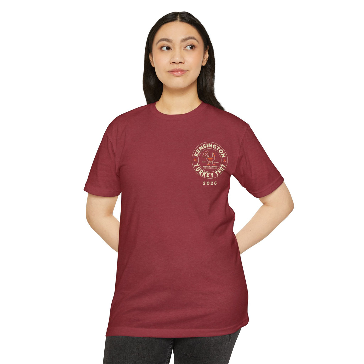 2026 Kensington Turkey Trot T-Shirt Unisex Heather Cardinal