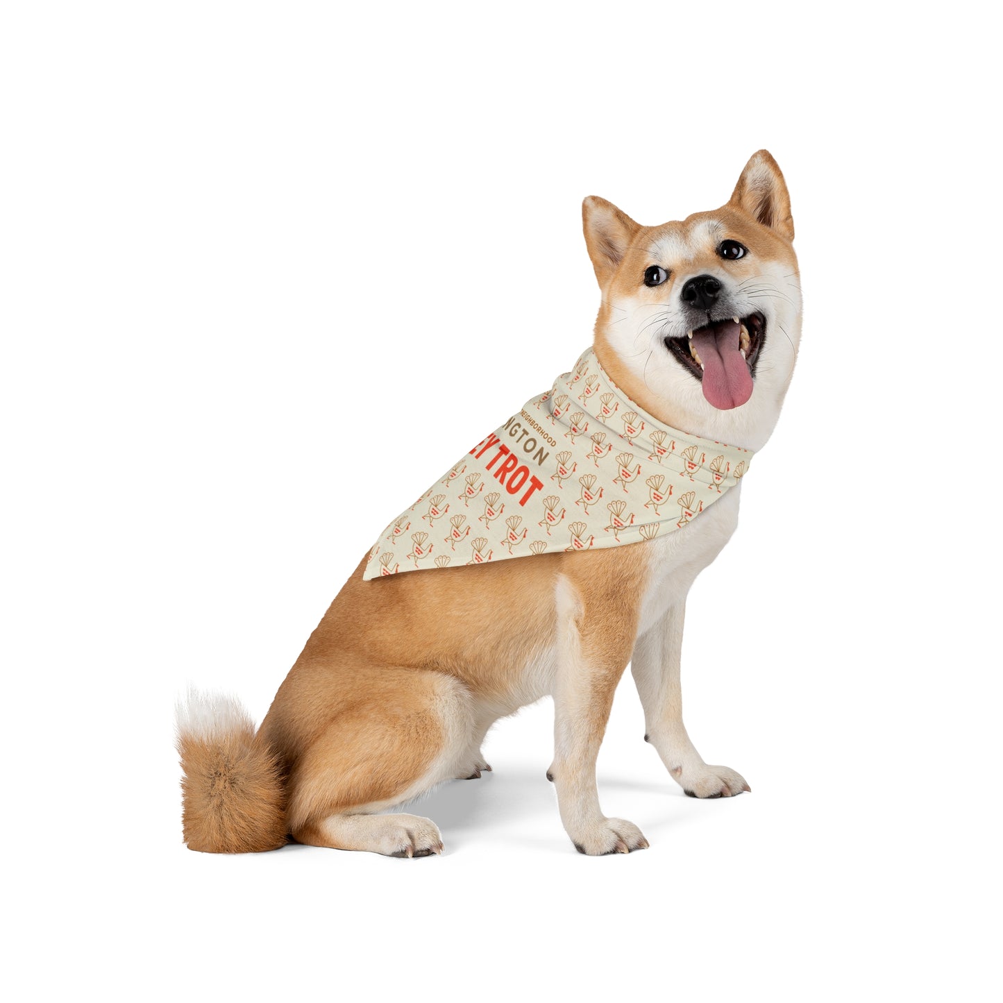 Kensington Turkey Trot Dog Bandana Beige