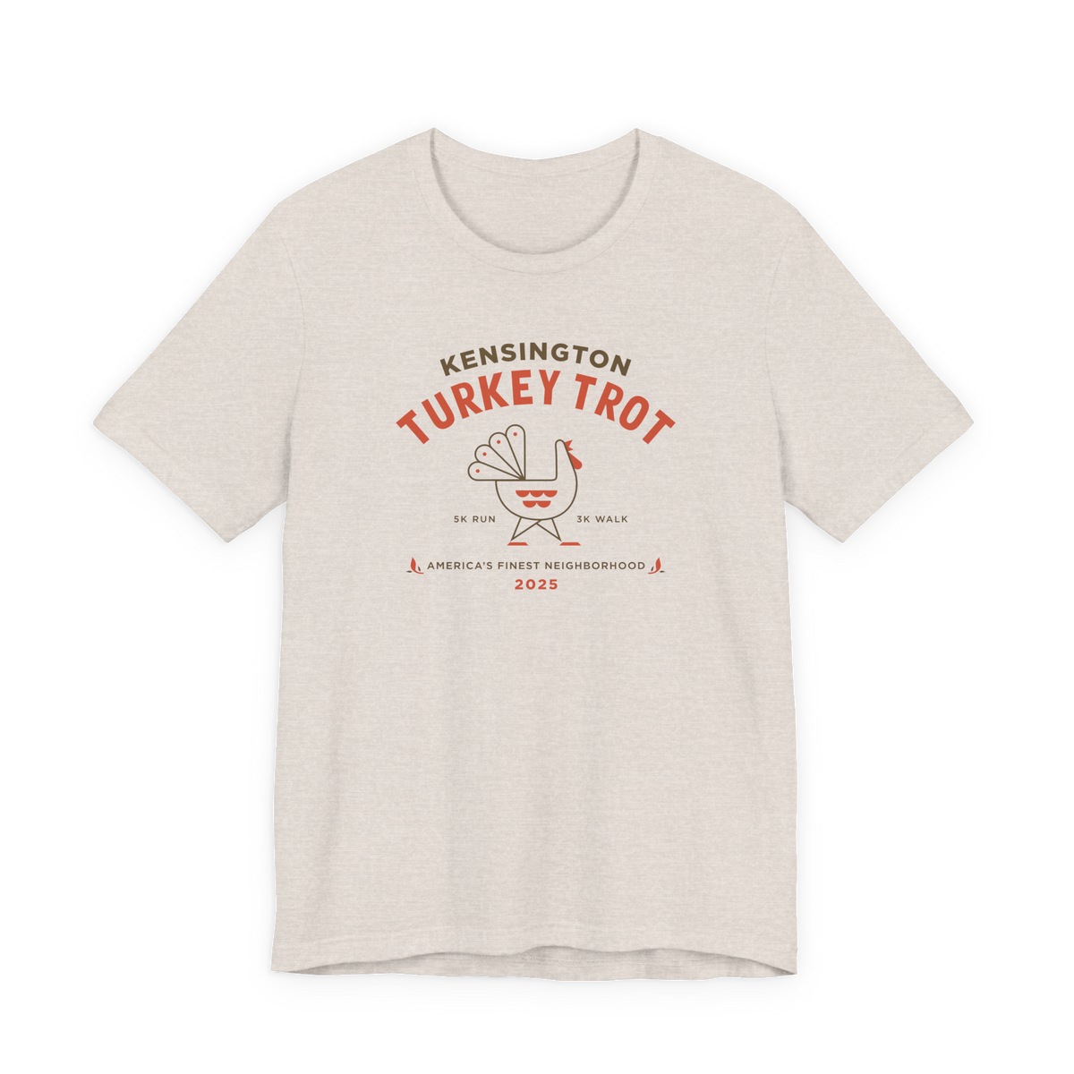 2025 Kensington Turkey Trot T-Shirt Unisex Heather Dust