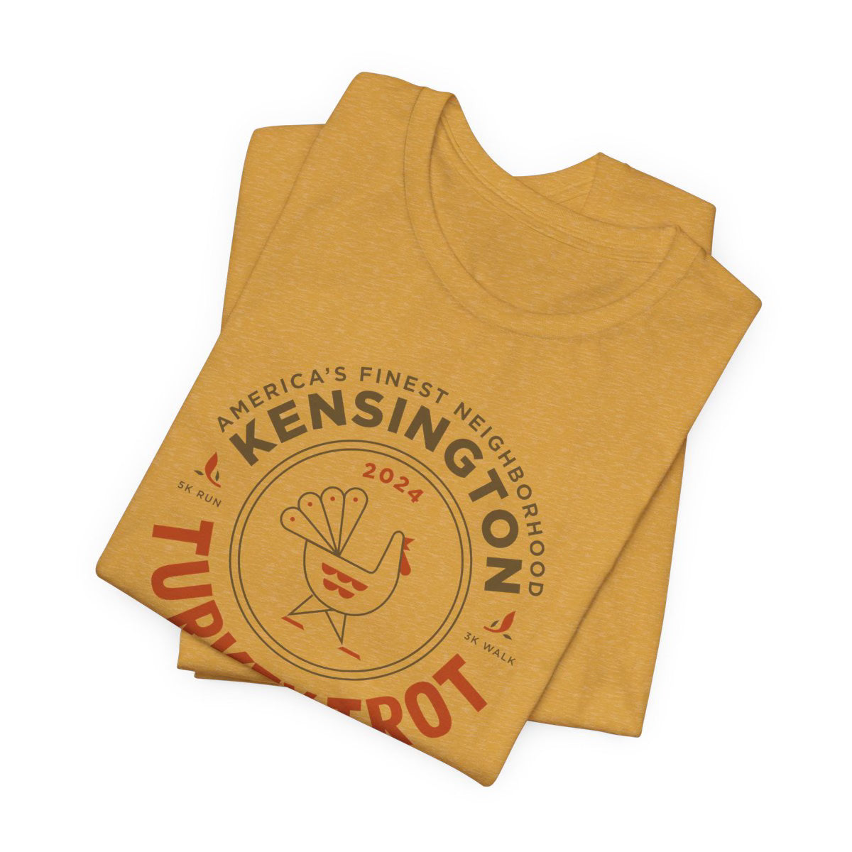 2024 Kensington Turkey Trot T-Shirt Unisex Mustard